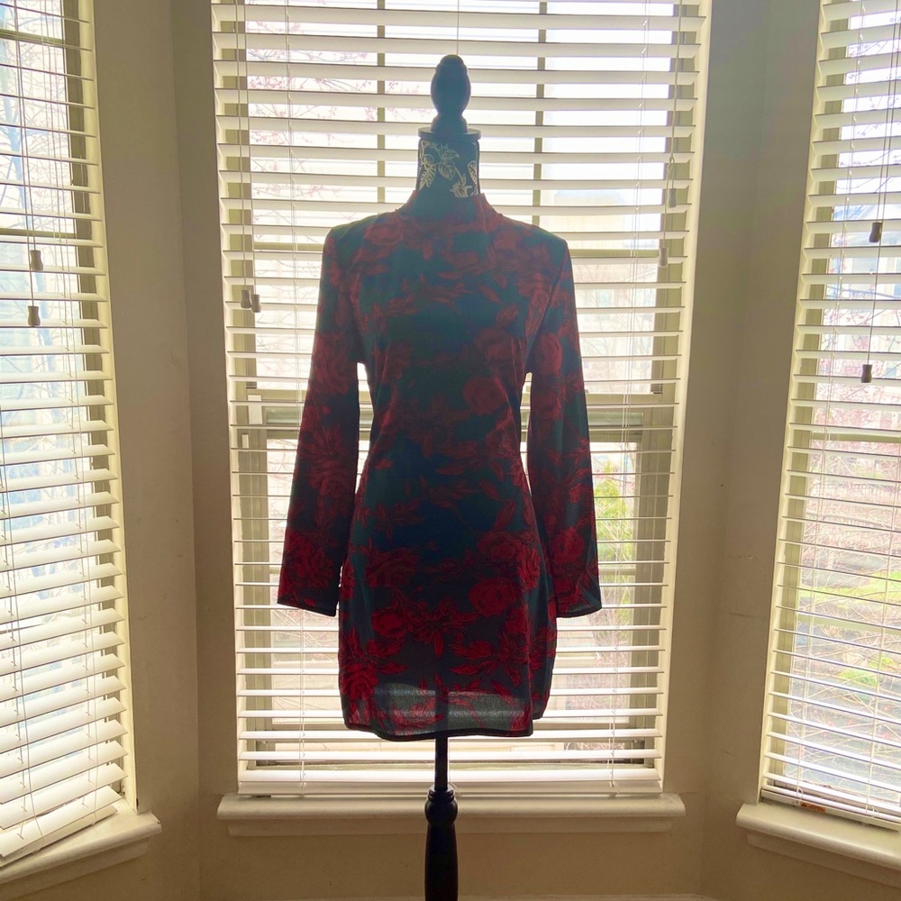 Floral print cocktail dress